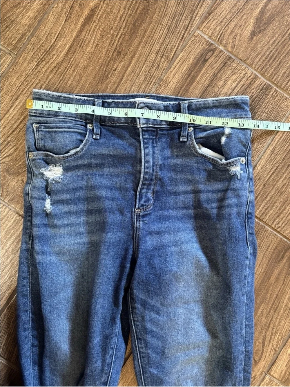 Abercrombie High Rise Super Skinny Ankle Jeans 27S Distressed Raw Hem